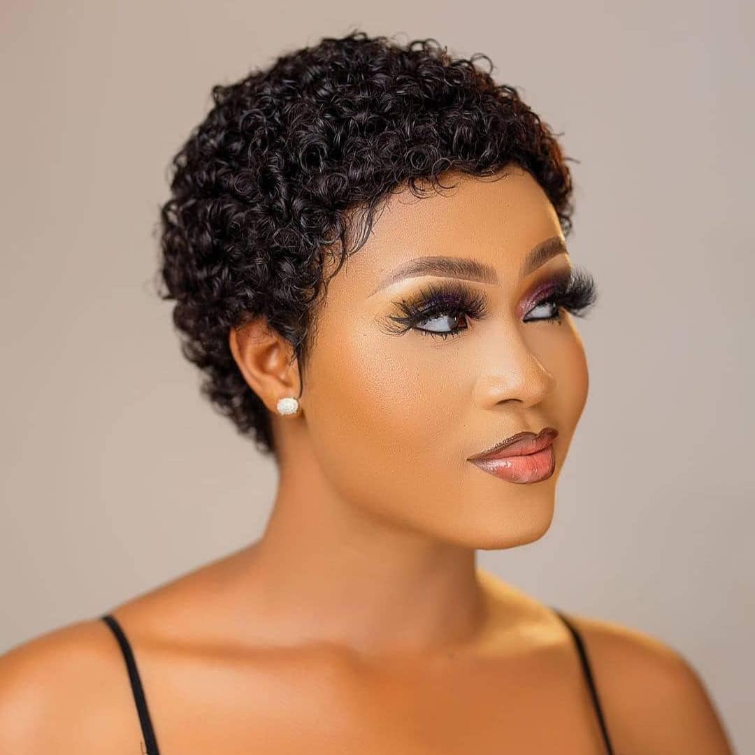 CEXXY Short Brazilian Curly Wig Afro Kinky Curly Hair Wig 150% Density Women's W